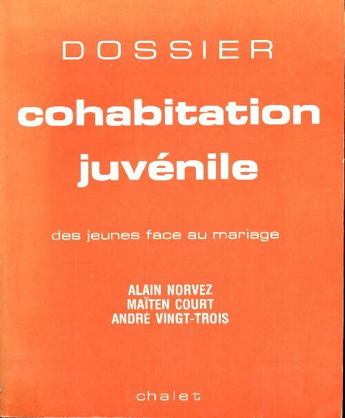Livrenpoche : Dossier cohabitation juvénile - Alain Norvez - Livre