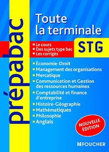Livrenpoche : Toute la terminale STG nouvelle édition - Bernard Verlant - Livre