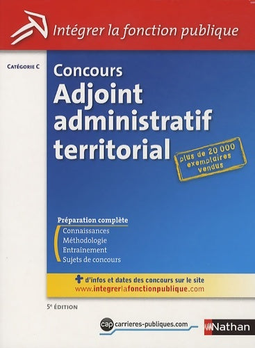 Livrenpoche : Concours adj administ (territ) - Pascal Tuccinardi - Livre