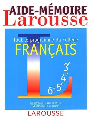 Livrenpoche : Aide-mémoire français - Collectif - Livre