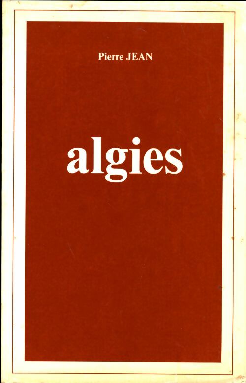 Livrenpoche : Algies - Pierre Jean - Livre
