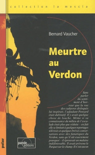 Livrenpoche : Meurtre au Verdon - Bernard Vaucher - Livre