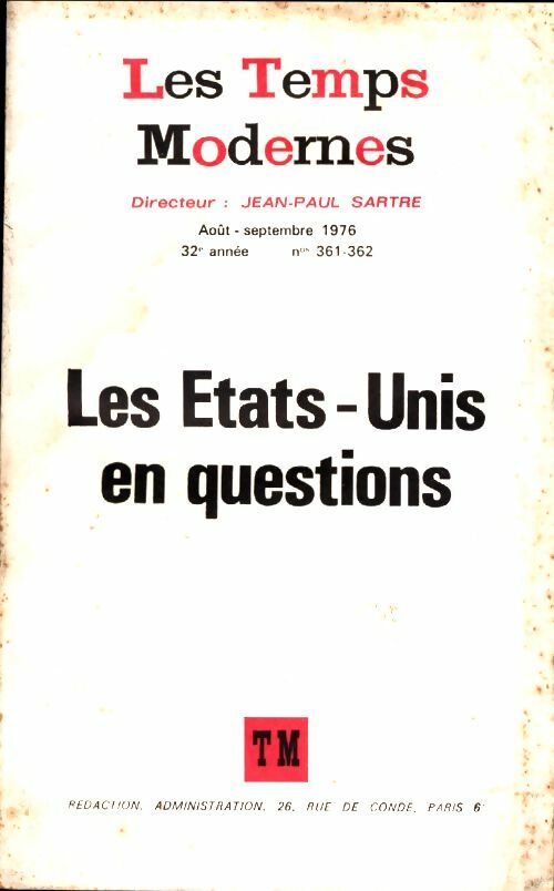 Livrenpoche : Les temps modernes n°356-357 : Les Etats-Unis en questions - Collectif - Livre
