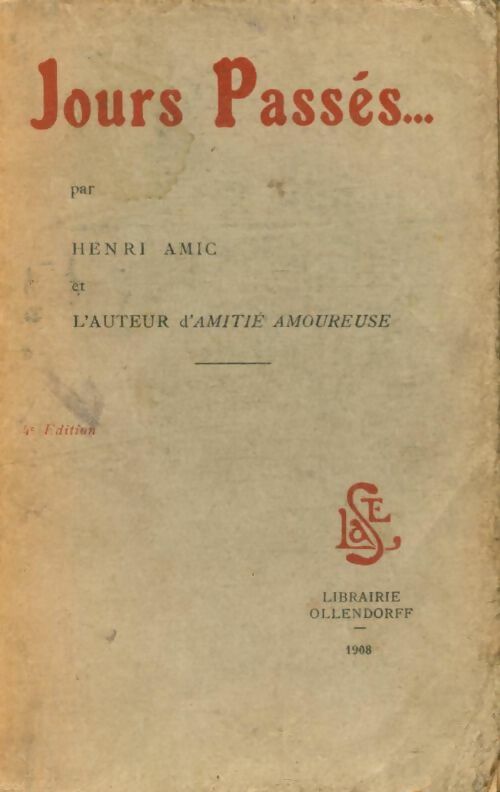 Livrenpoche : Jours passés - H. Amic - Livre