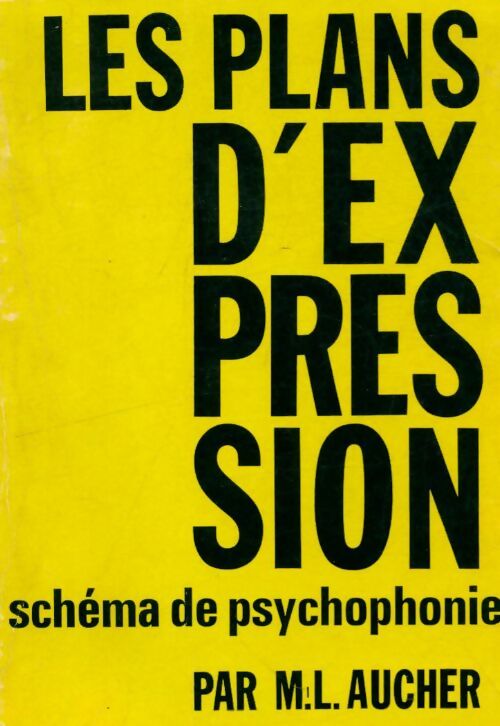 Livrenpoche : Les plans d'expression - Marie-Louise Aucher - Livre