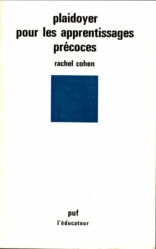 Livrenpoche : Plaidoyer pour les apprentissages précoces - Rachel Cohen - Livre