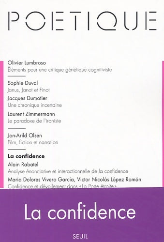 Livrenpoche : Poétique n°141 Tome XLI - Collectif - Livre