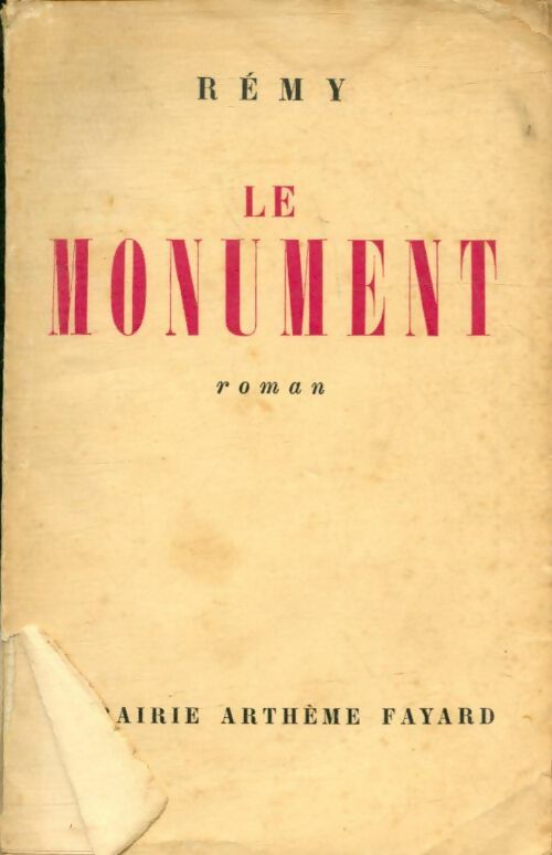 Livrenpoche : Le monument - Rémy - Livre