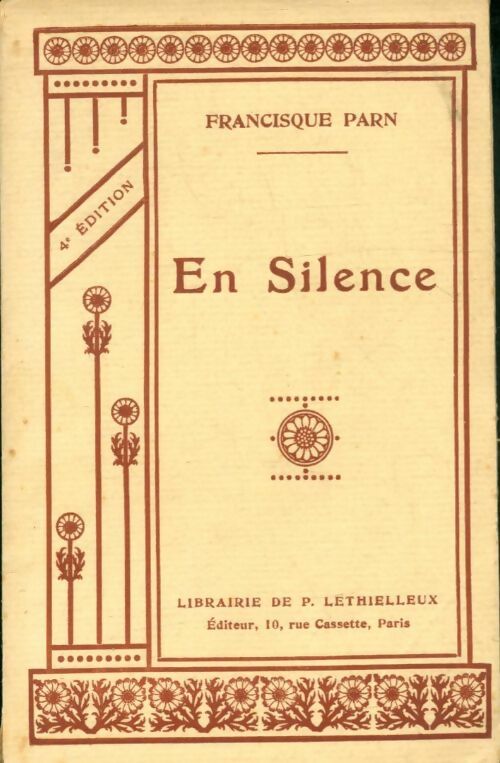 Livrenpoche : En silence - Francisque Parn - Livre