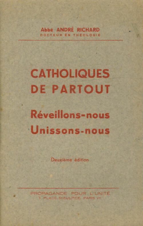 Livrenpoche : Catholiques de partout - André Richard - Livre