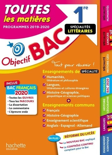 Livrenpoche : Objectif bac 1re enseignements communs + spécialités lettres-langues-histoire-géo bac 2020 - Laurence Teper - Livre