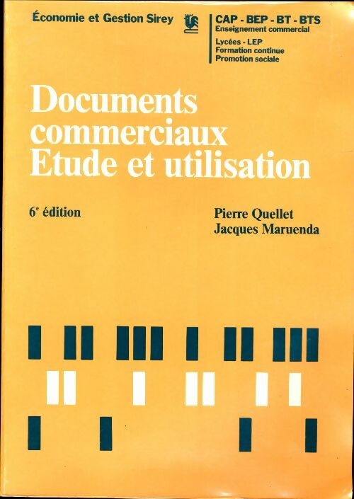 Livrenpoche : Documents commerciaux. Etudes et utilisation CAP - Pierre Quellette - Livre