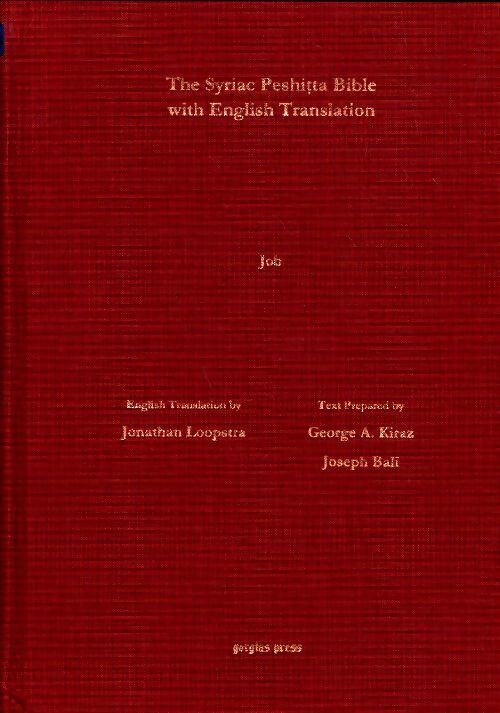 Livrenpoche : Job according to the syriac peshitta version with english translation - Collectif - Livre