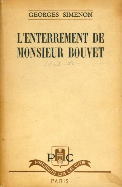 Livrenpoche : L'enterrement de Mr Bouvet - Georges Simenon - Livre