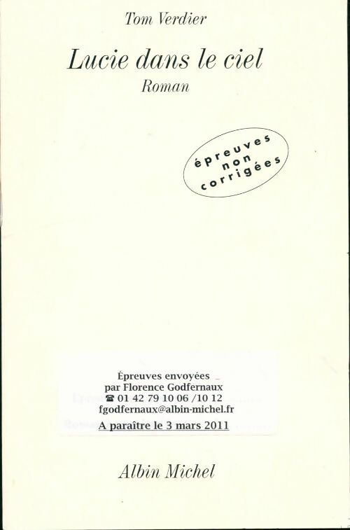 Livrenpoche : Lucie dans le ciel - Tom Verdier - Livre