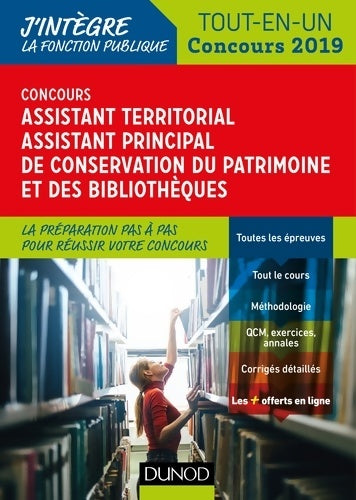 Livrenpoche : Concours assistant territorial de conservation du patrimoine et des bibliothèques - concours 2019 : Tout en un - concours 2019 - Gabriel Feraud - Livre
