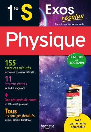 Livrenpoche : Exos résolus physique 1re s - Jean-Marie Belières - Livre