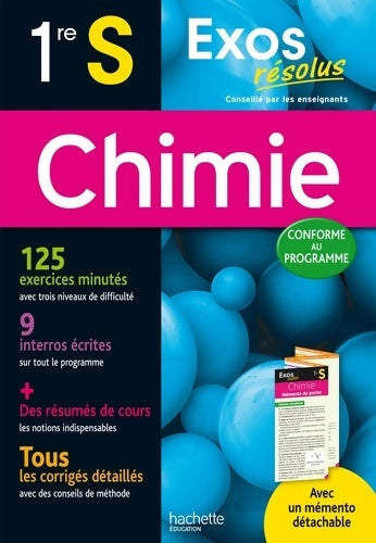 Livrenpoche : Exos résolus chimie 1re s - Jean-Pierre Durandeau - Livre