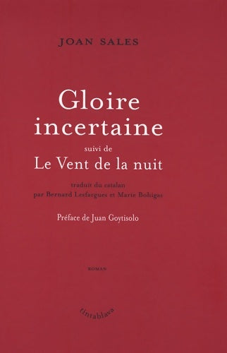 Livrenpoche : Gloire incertaine / le vent de la nuit - Joan Sales - Livre