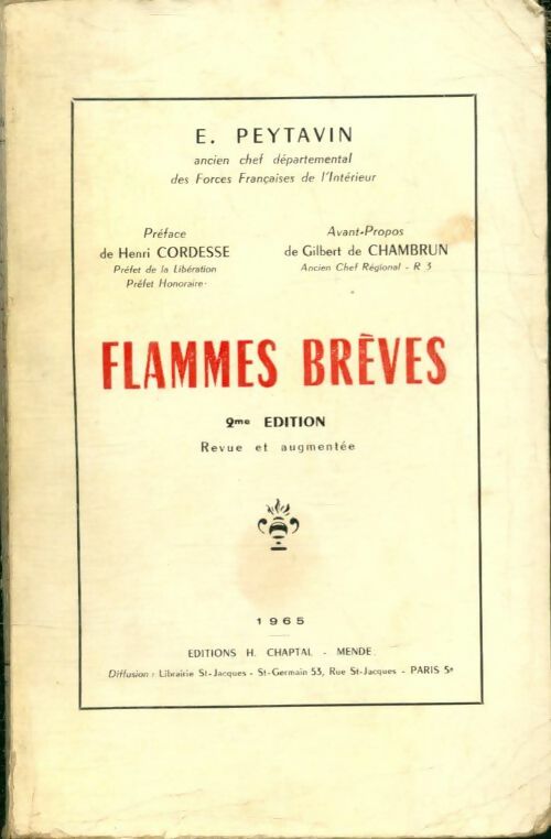 Livrenpoche : Flammes brèves - E Peytavin - Livre