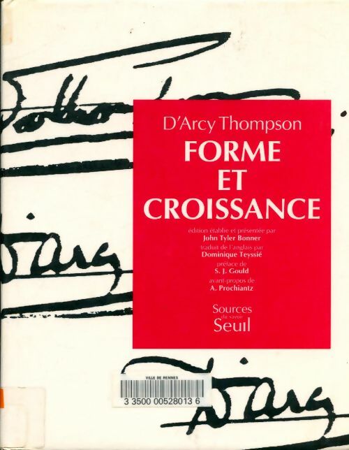Livrenpoche : Forme et croissance - D'Arcy Thompson - Livre