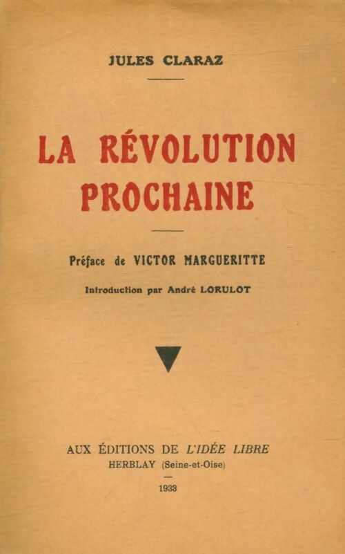Livrenpoche : La révolution prochaine - Jules Claraz - Livre