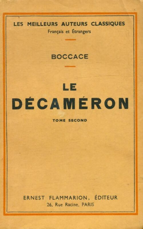 Livrenpoche : Le Décaméron Tome II - Boccace - Livre