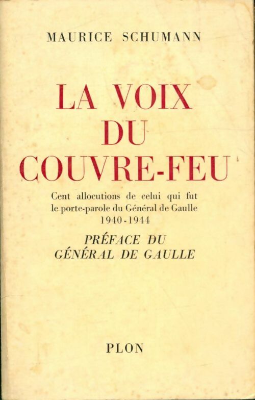 Livrenpoche : La voix du couvre-feu - Maurice Schuman - Livre