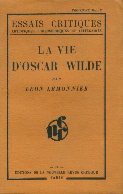 Livrenpoche : La vie d'Oscar Wilde - Léon Lemonnier - Livre
