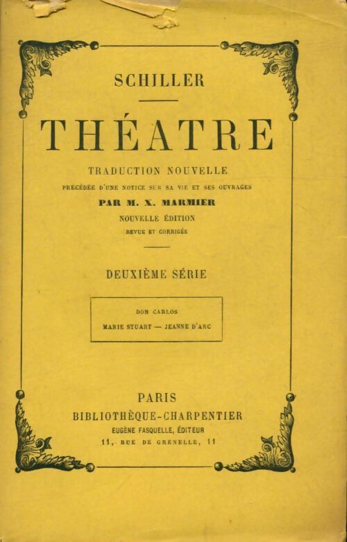 Livrenpoche : Théatre Tome II - Friedrich Von Schiller - Livre