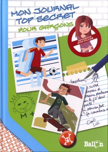 Livrenpoche : Mon journal top secret pour garçons - Collectif - Livre