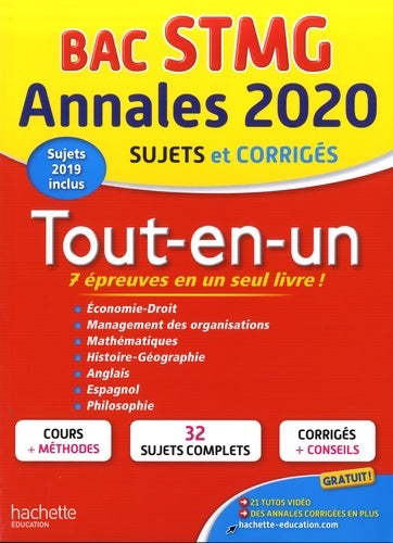 Livrenpoche : Annales Terminale STMG sujets et corrigés 2020 tout-en-un - Alain Prost - Livre