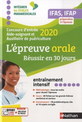 Livrenpoche : Réussir l'oral AS/AP en 30 jours 2020 - Élisabeth Baumeier - Livre