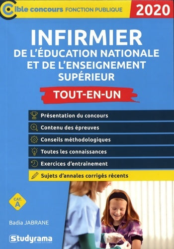 Livrenpoche : Infirmier de l'éducation nationale et de l'enseignement supérieur 2020 - Badia Jabrane - Livre