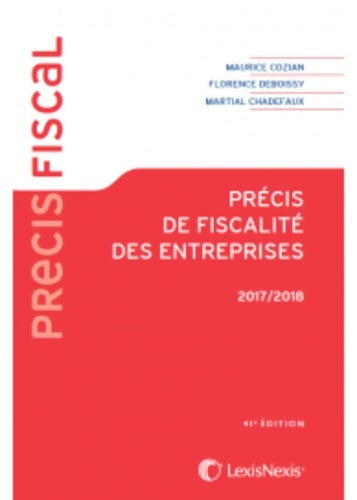 Livrenpoche : Précis de fiscalité des entreprises 2017-2018 - Martial Chadefaux - Livre
