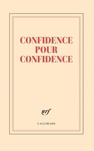 Livrenpoche : Grand carnet «confidence pour confidence» - Collectif - Livre