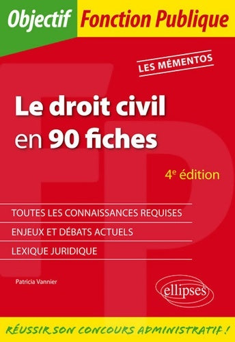 Livrenpoche : Le droit civil en 90 fiches - Patricia Vannier - Livre