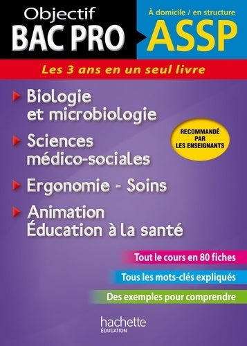 Livrenpoche : ASSP soins santé biologie et microbiologie - Marie-pierre Cervoni - Livre