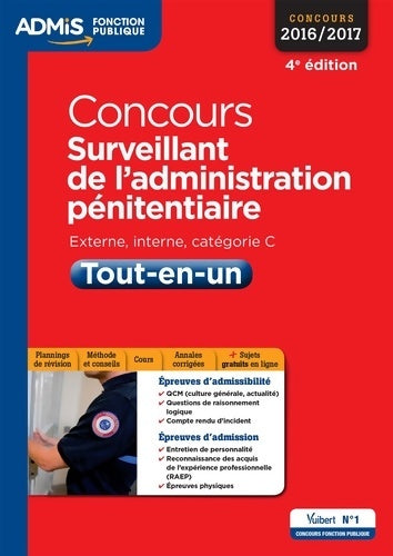 Livrenpoche : Concours Surveillant de l'administration pénitentiaire 2016-2017 - Collectif - Livre