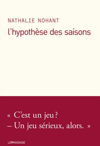 Livrenpoche : L'hypothèse des saisons - Nathalie Nohant - Livre