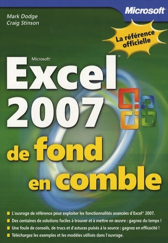 Livrenpoche : Excel 2007 - de fond en comble - livre+compléments en ligne : De fond en comble - Mark Dodge - Livre