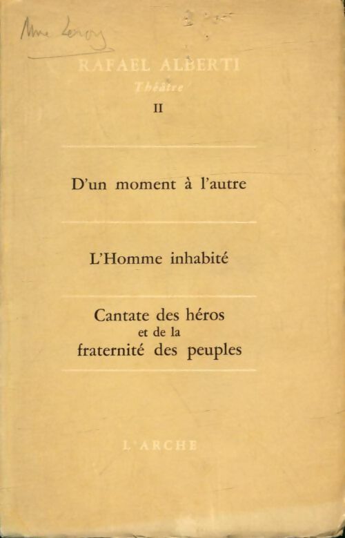 Livrenpoche : Théâtre Tome II - Rafaël Alberti - Livre