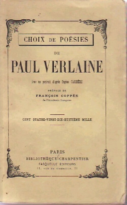 Livrenpoche : Choix de poésies - Paul Verlaine - Livre
