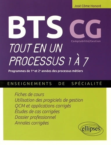 Livrenpoche : BTS cg comptabilité/gestion tout en un processus 1 à 7 - José Côme Honoré - Livre