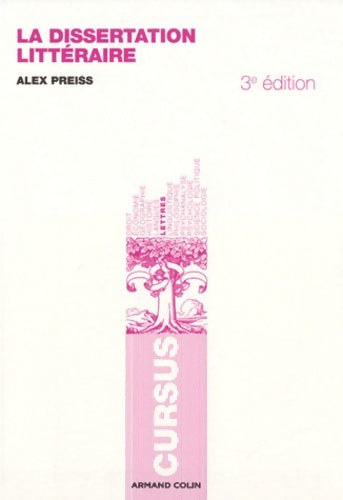 Livrenpoche : La dissertation littéraire - Axel Preiss - Livre