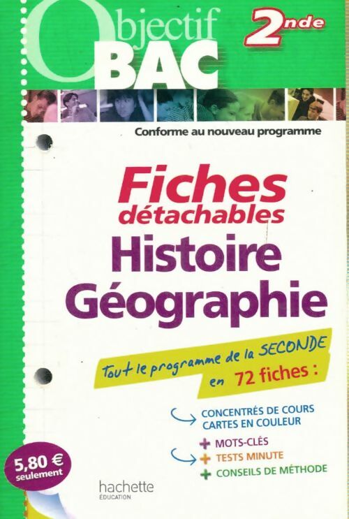 Livrenpoche : Objectif bac - fiches détachables - histoire-géographie Seconde - Antoine Auger - Livre
