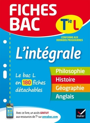 Livrenpoche : Fiches bac l'intégrale Terminale l : Le bac l en 180 fiches de révision - Elisabeth Brisson - Livre