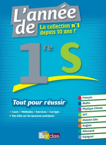 Livrenpoche : L'année de la 1re s - tout pour réussir - Collectif - Livre