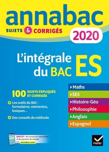 Livrenpoche : L'intégrale du bac S : Sujets et corrigés 2020 - Sabrina Cerqueira - Livre
