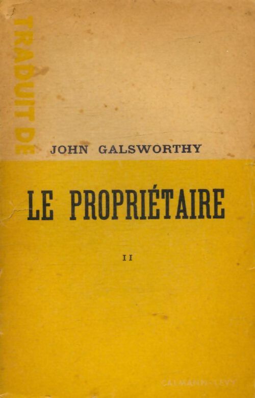 Livrenpoche : Le propriétaire Tome II - John Galsworthy - Livre